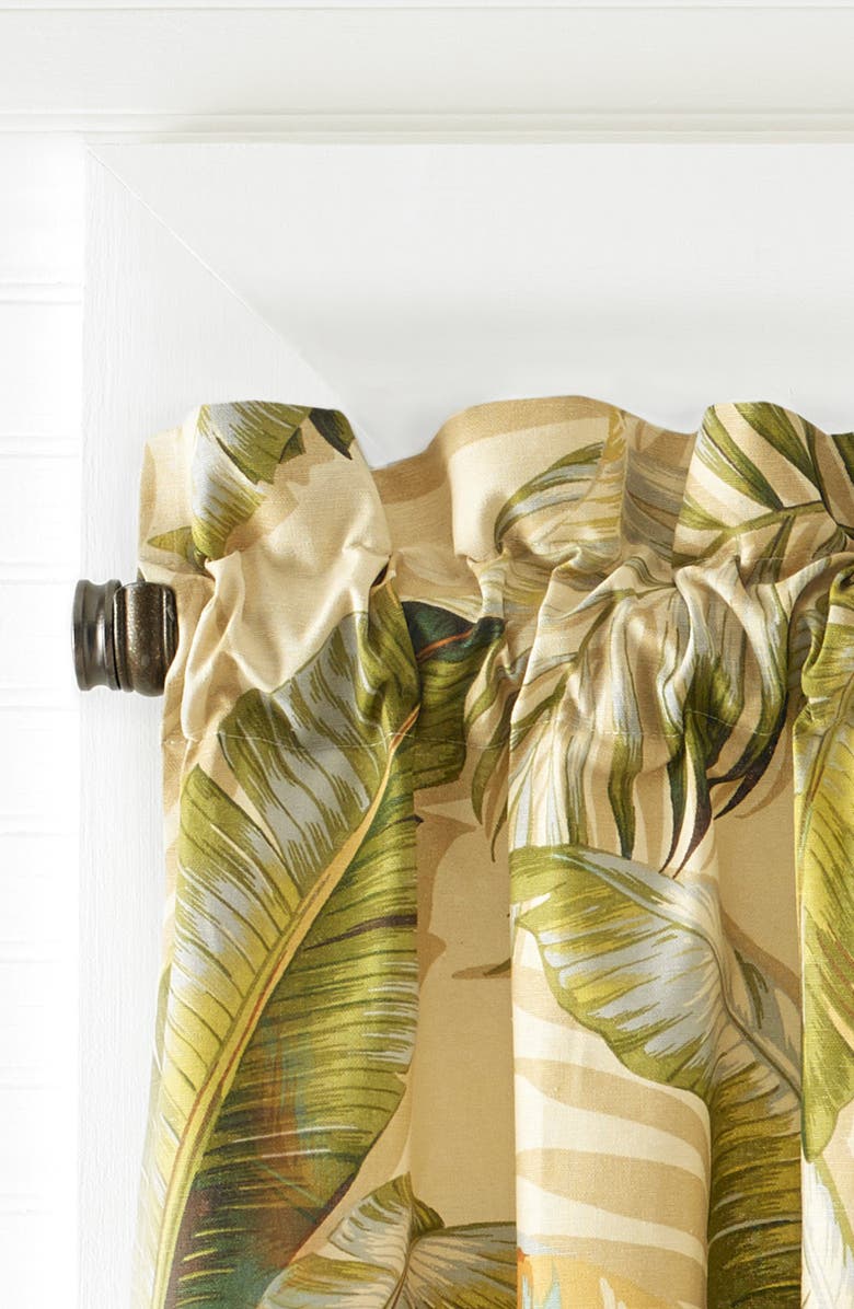 Tommy Bahama Palmier Window Valance, Alternate, color, Green