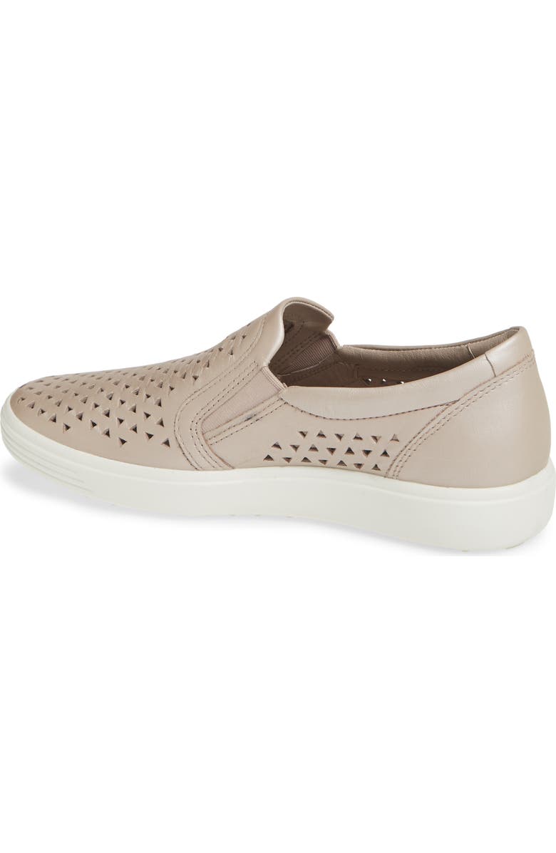 ECCO Soft 7 Laser Cut Slip-On Sneaker, Alternate, color,