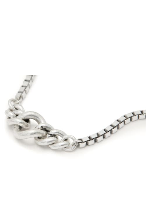 Shop Allsaints Curb Chain Bracelet In Warm Silver