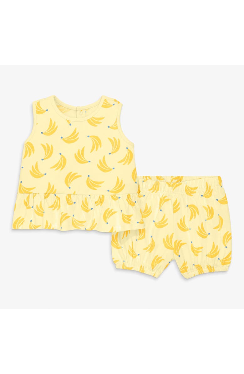 Primary Baby Tank And Shorts Set, Main, color, Light Banana Bananas