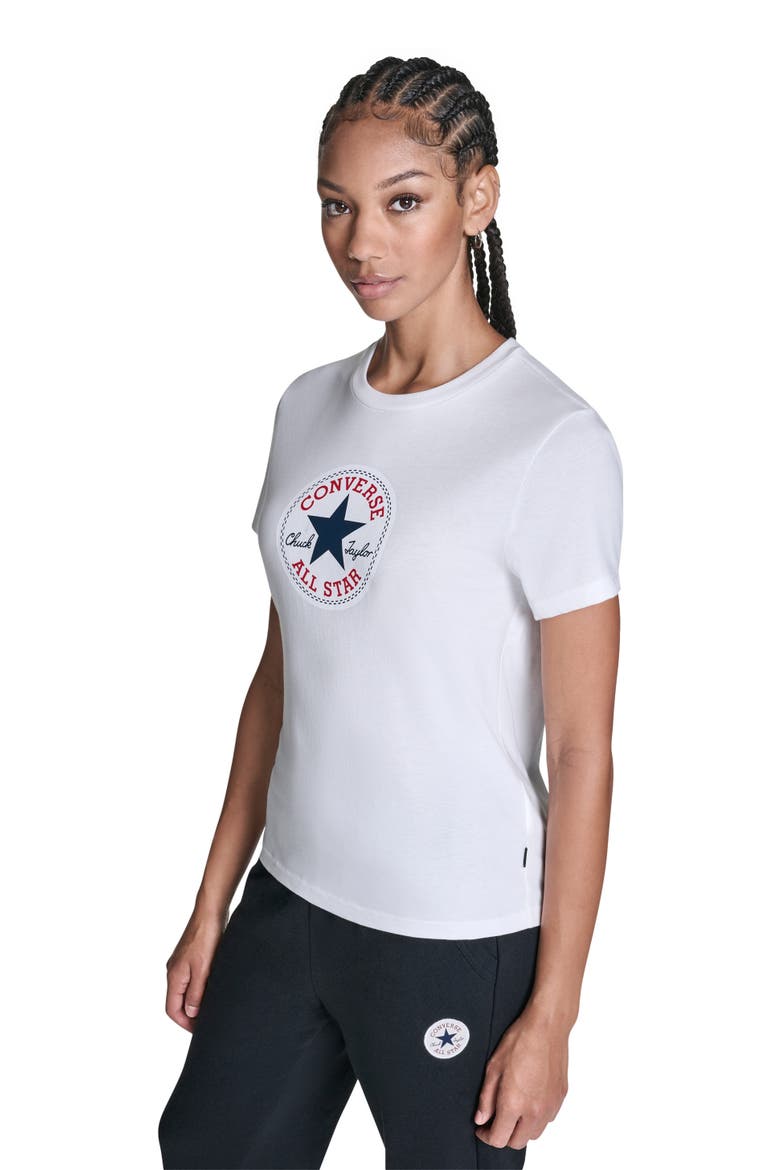 Women's Chuck Taylor All Star Patch T-Shirt, Alternate, color, WHITE 10A