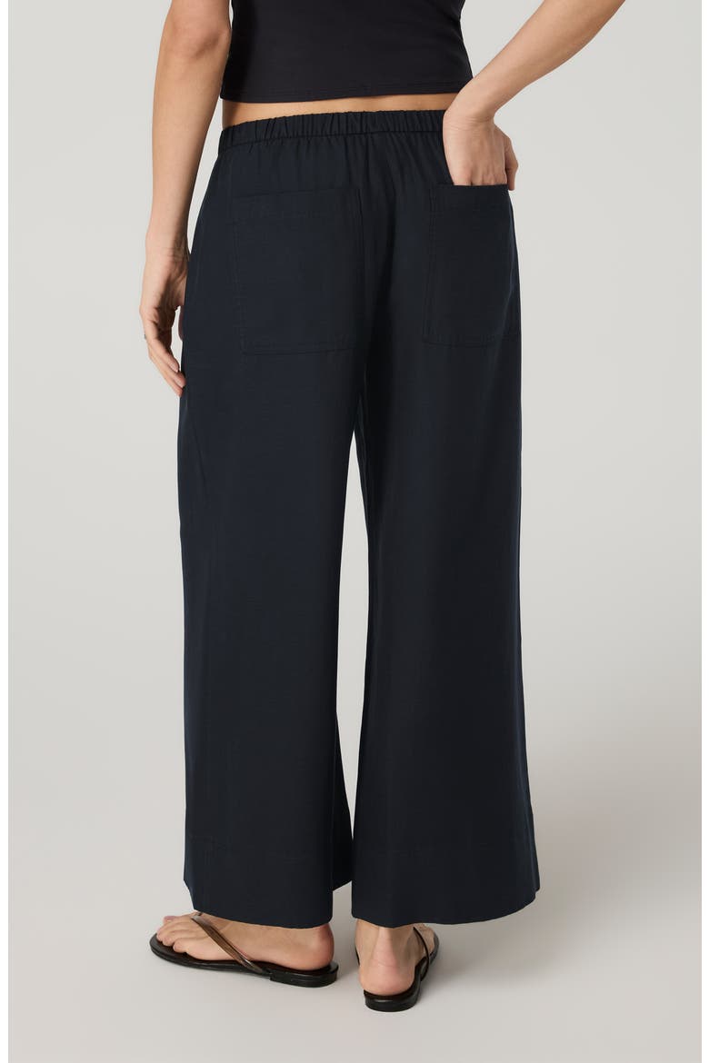 Trestles Twill Everyday Wide Leg Crop Pants, Alternate, color, BLACK