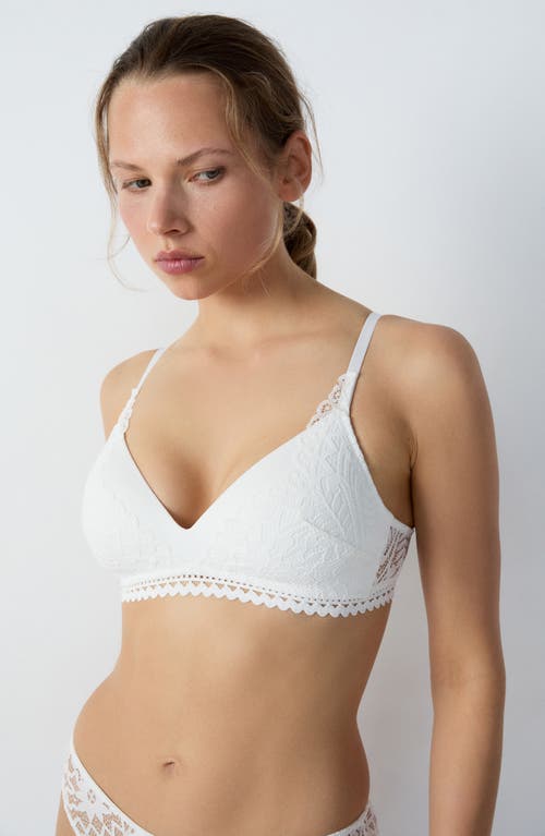 Etam Dream Wireless Bra In Ecru