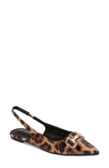 Berness Bit Slingback Flat In Animal Print