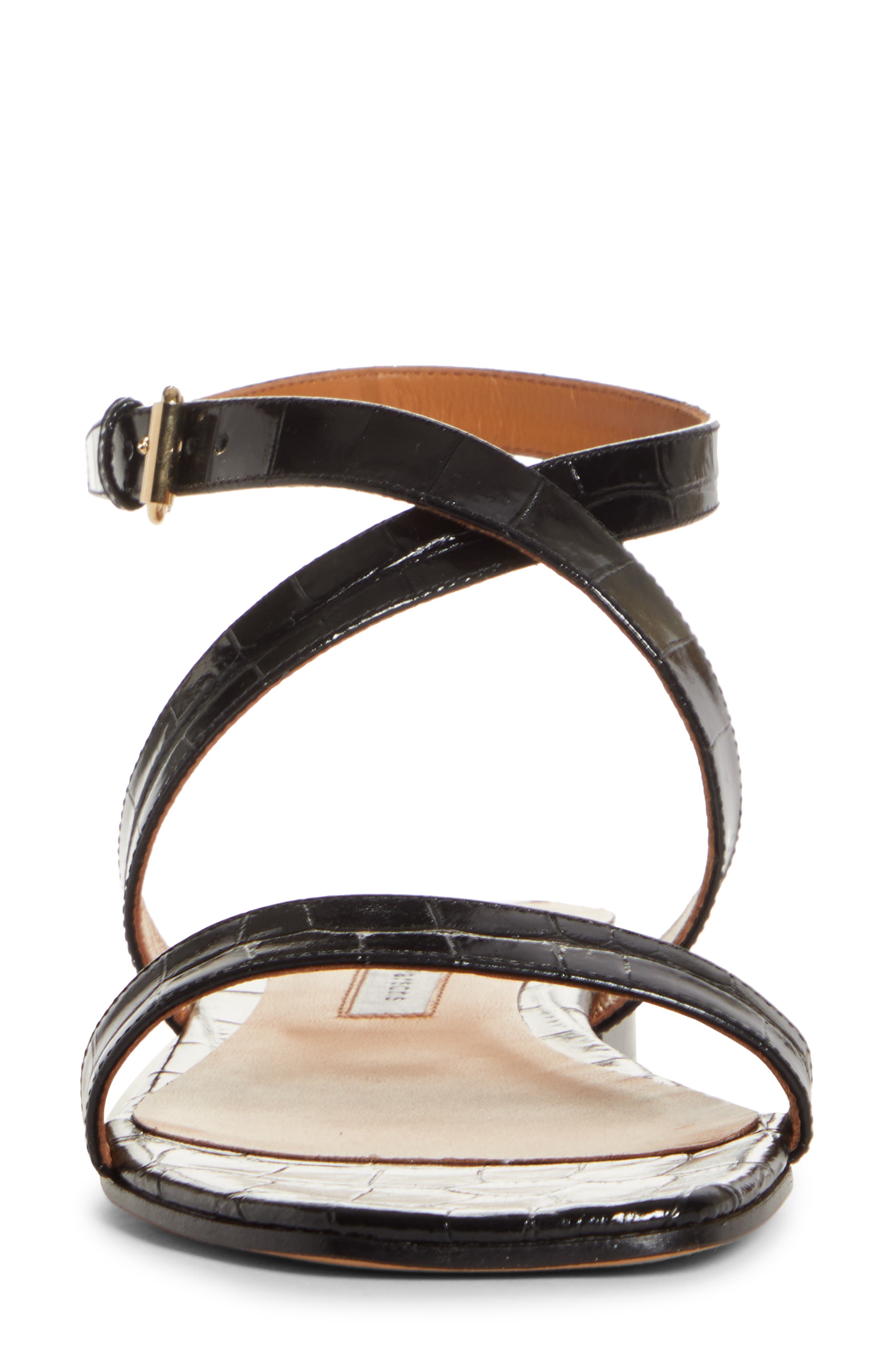 Emme Parsons Siena Croc Embossed Ankle Strap Sandal, Alternate, color, 