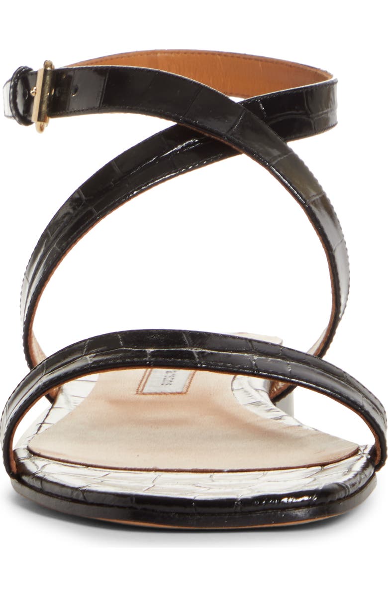Emme Parsons Siena Croc Embossed Ankle Strap Sandal, Alternate, color,