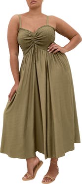City Chic Maui Smocked Maxi Sundress