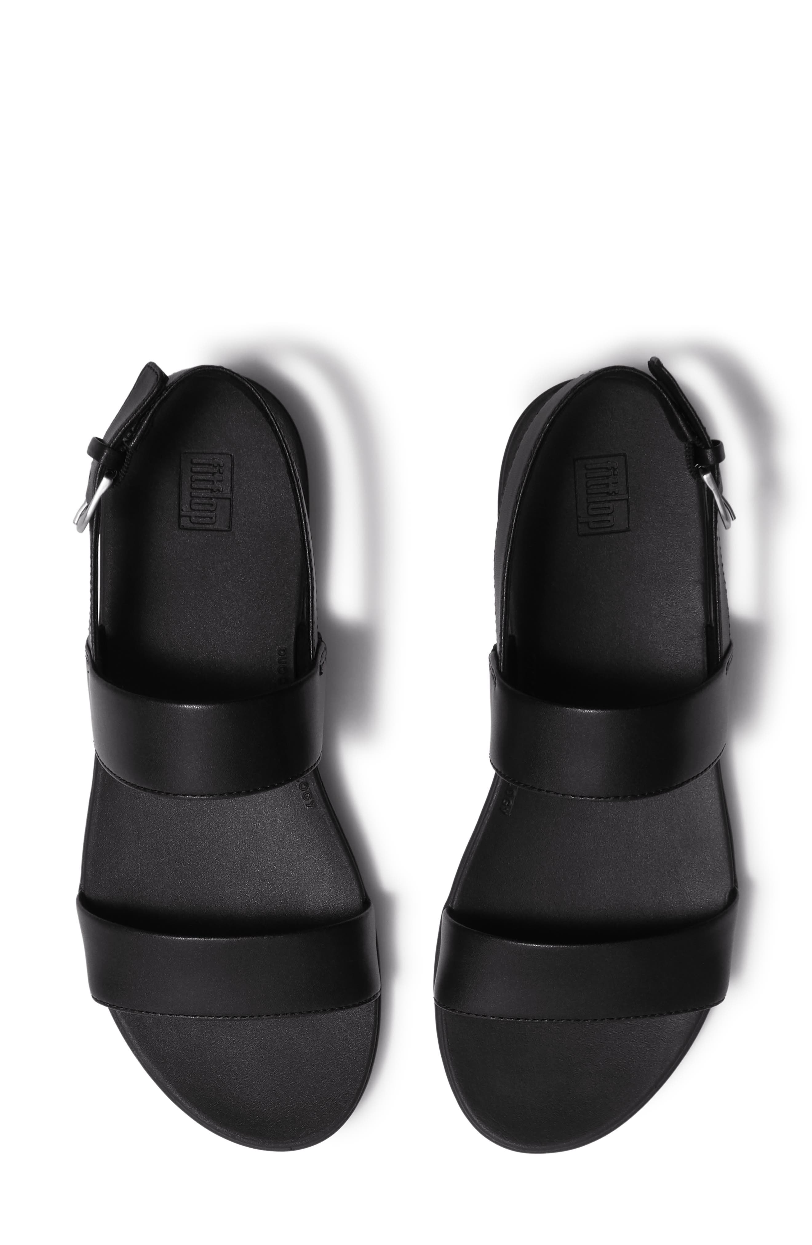 Flowform Platform Sandal, Alternate, color, BLACK