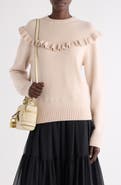 Chloé Ruffle Trim Wool & Cashmere Sweater