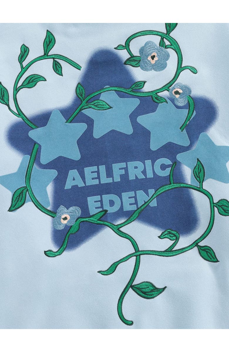 AELFRIC EDEN Beaded Floral Eden Star Pullover Hoodie, Alternate, color, Blue