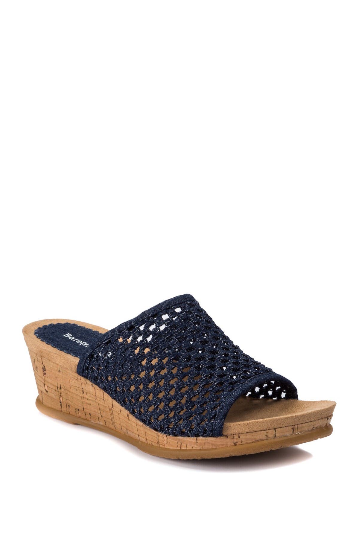 BARETRAPS Flossy Woven Wedge Sandal, Main, color, Dark Denim