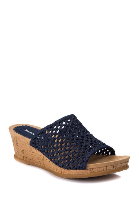 Flossy Woven Wedge Sandal
