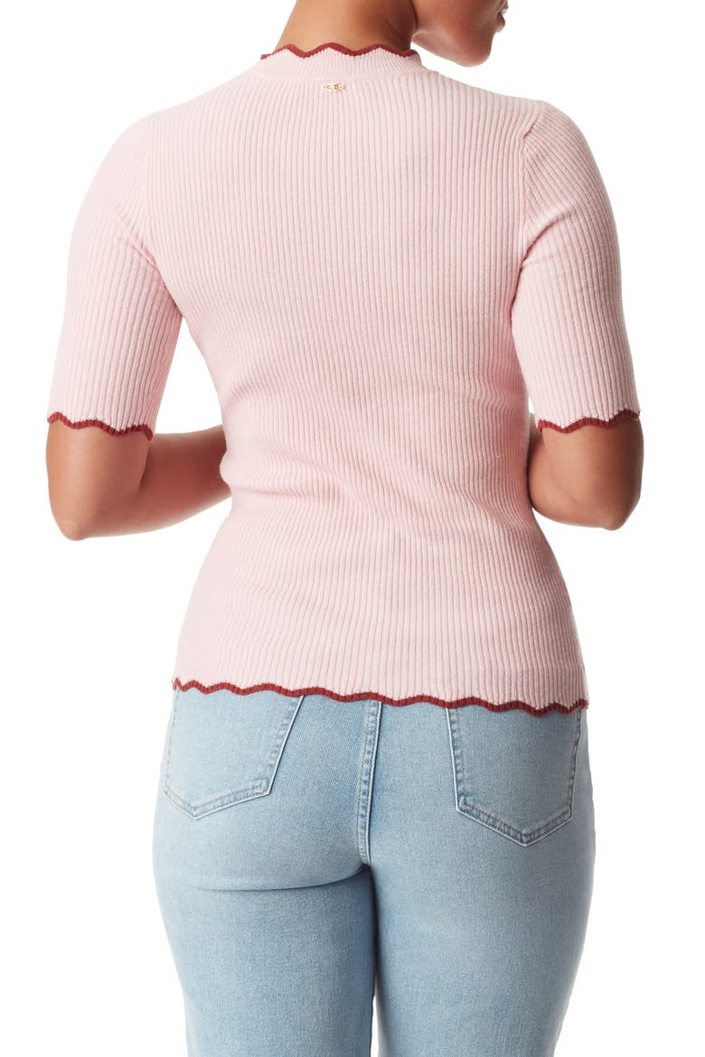 Leslie Scallop Rib Top, Alternate, color, FIRST BLUSH