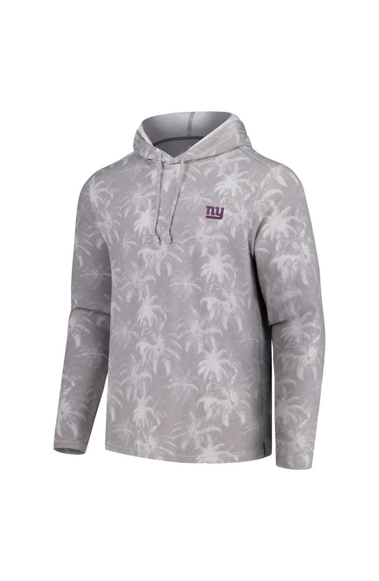 Tommy Bahama Men's Tommy Bahama Gray New York Giants Palm Frenzy Hoodie Long Sleeve T-Shirt, Alternate, color, 