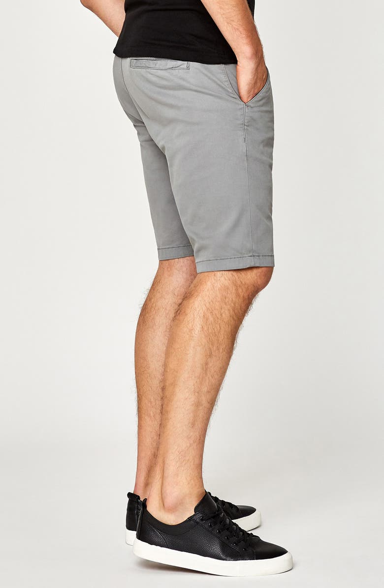 Mavi Jeans Jacob Stretch Twill Flat Front Shorts, Alternate, color, Shark Skin Twill