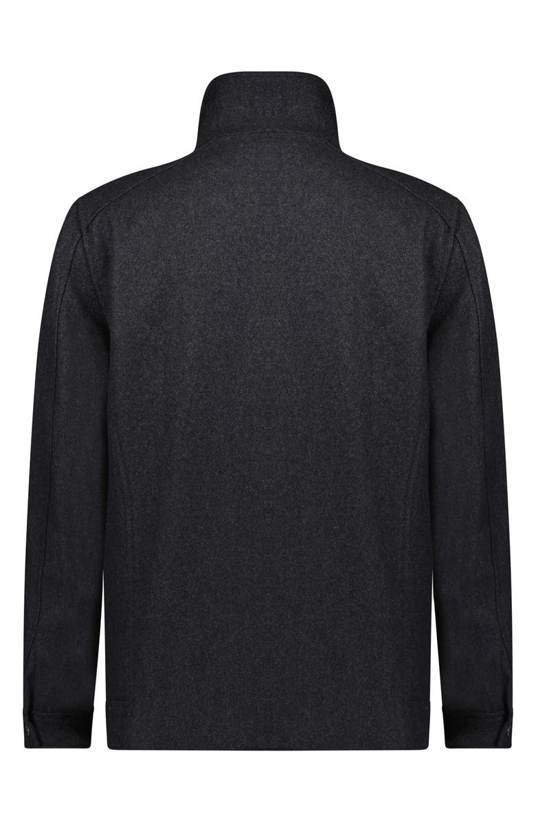 Cole Haan Signature Melton Wool Blend Field Coat, Alternate, color, Charcoal