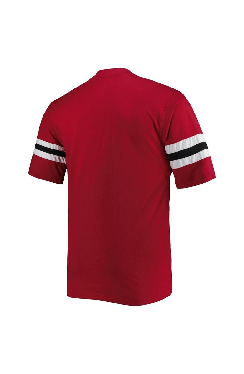 PROFILE Men's Red Tampa Bay Buccaneers Big & Tall Arm Stripe T-Shirt, Alternate, color, Red