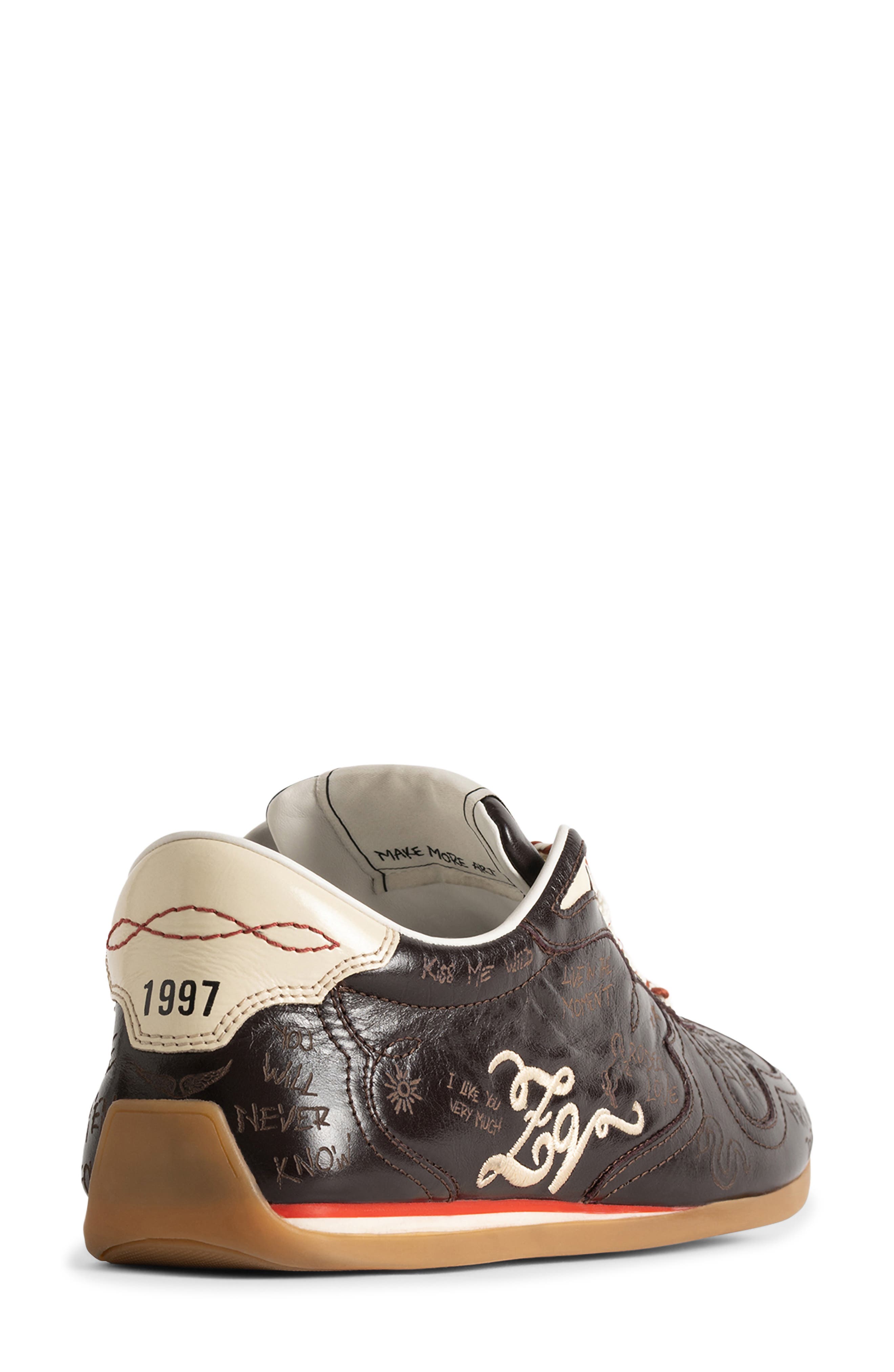 ZV Dance Vintage Laser Sneaker, Alternate, color, BROWNIE