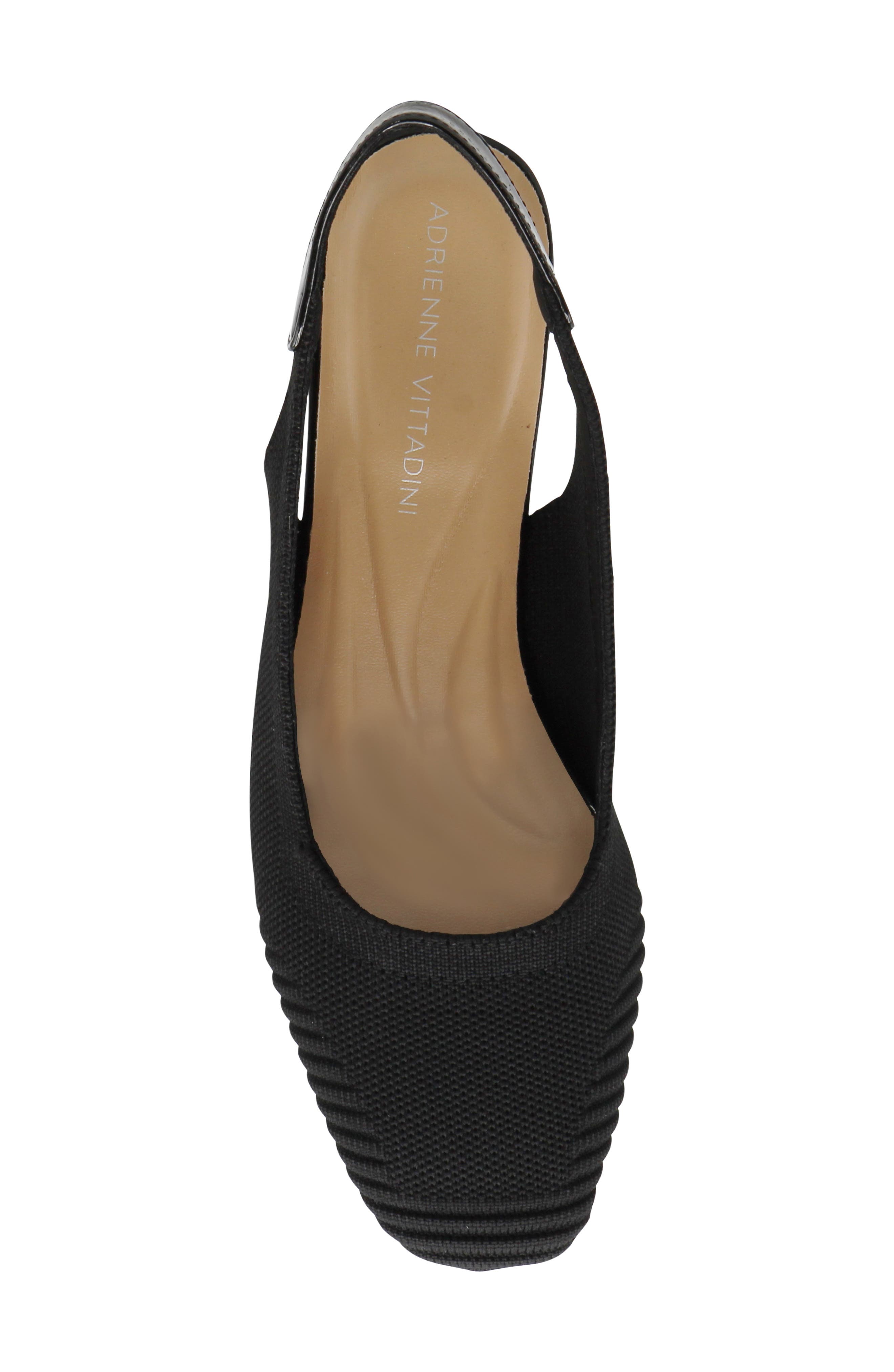 Pluto Slingback Wedge Pump, Alternate, color, BLACK KNIT