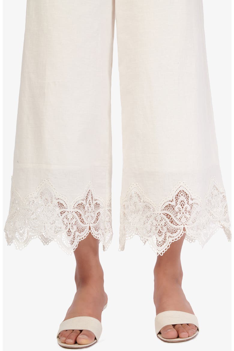 Cassia Wide Leg Ankle Pants, Alternate, color, MACADAMIA