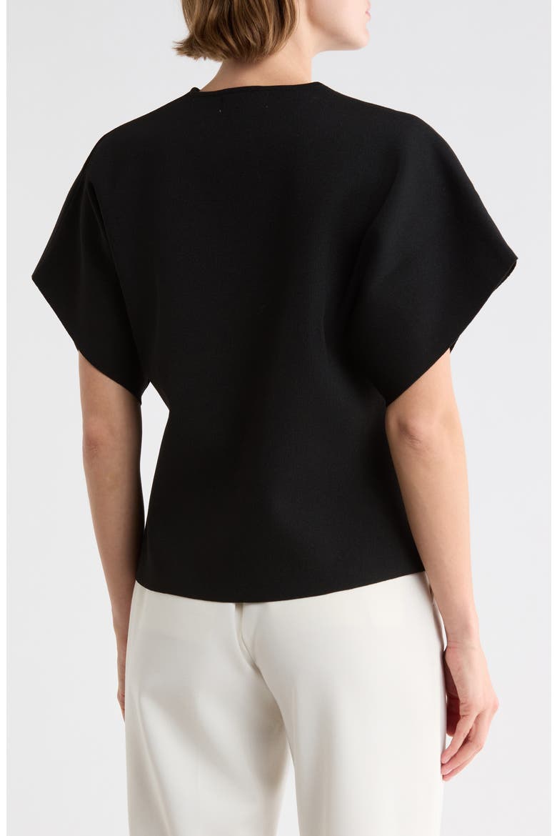 Dolman Sleeve Button-Up Top, Alternate, color, BLACK