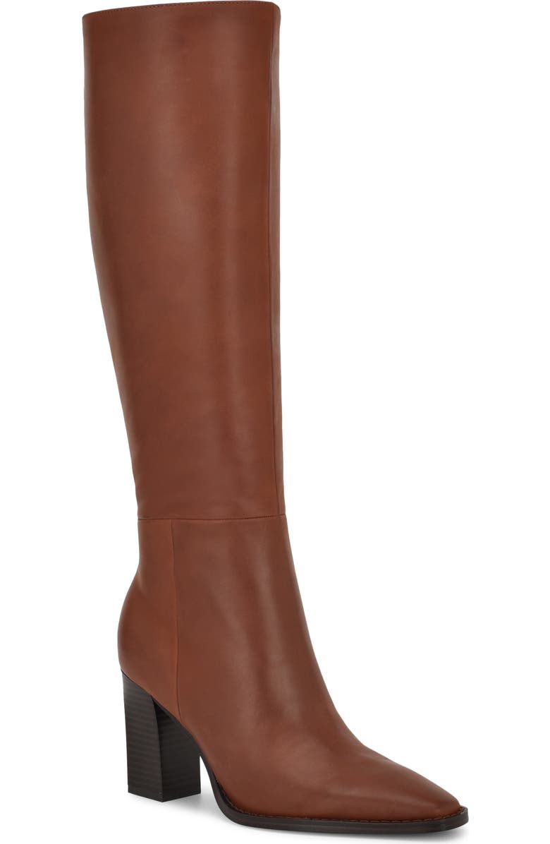 Nine West Zazz Knee High Boot, Main, color, Cognac