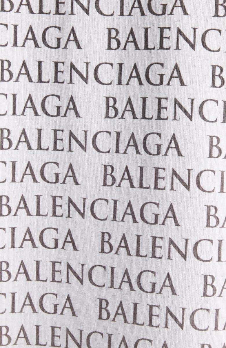 Balenciaga Medium Fit Big B Cursive Logo Graphic T-Shirt, Alternate, color, Dirty White/ Black