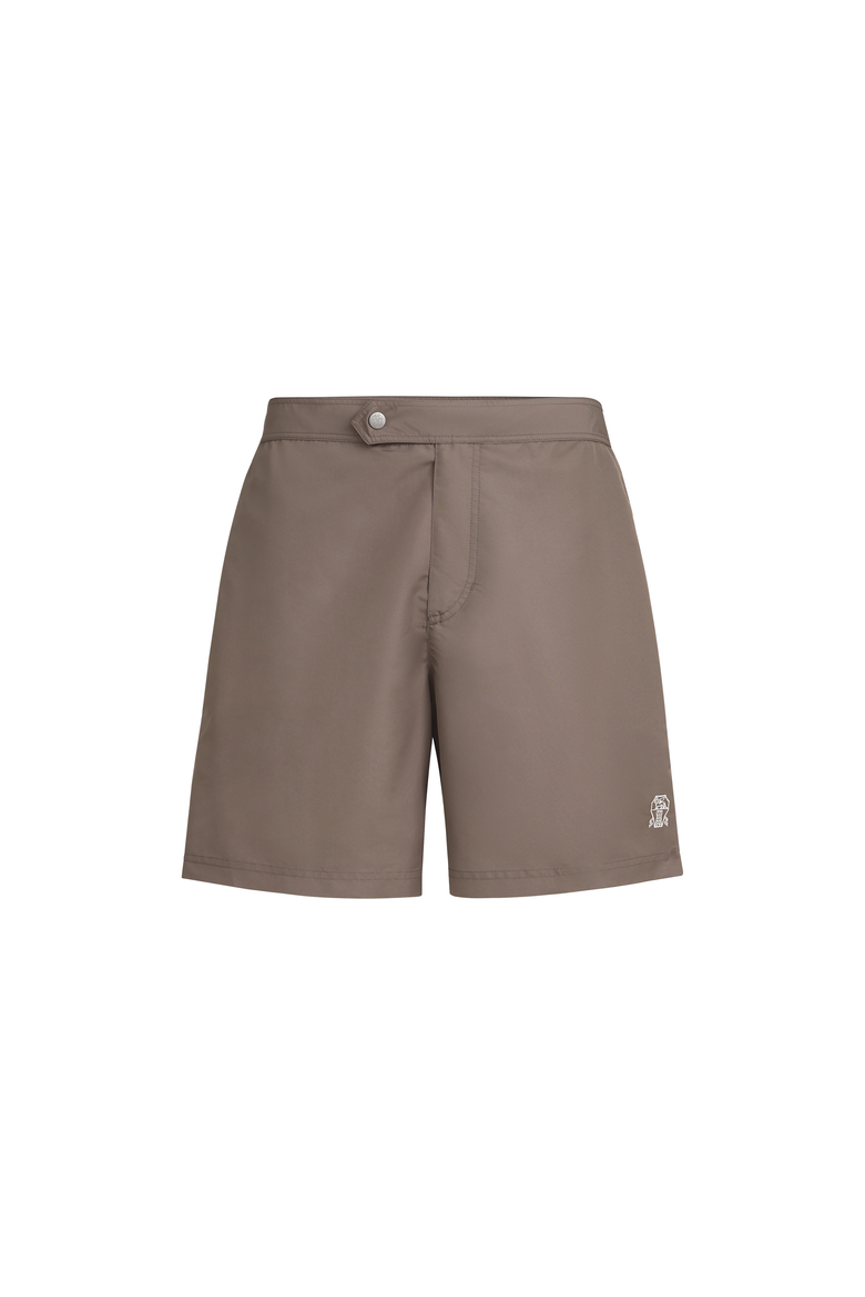 Nylon swim shorts, Alternate, color, Hazelnut