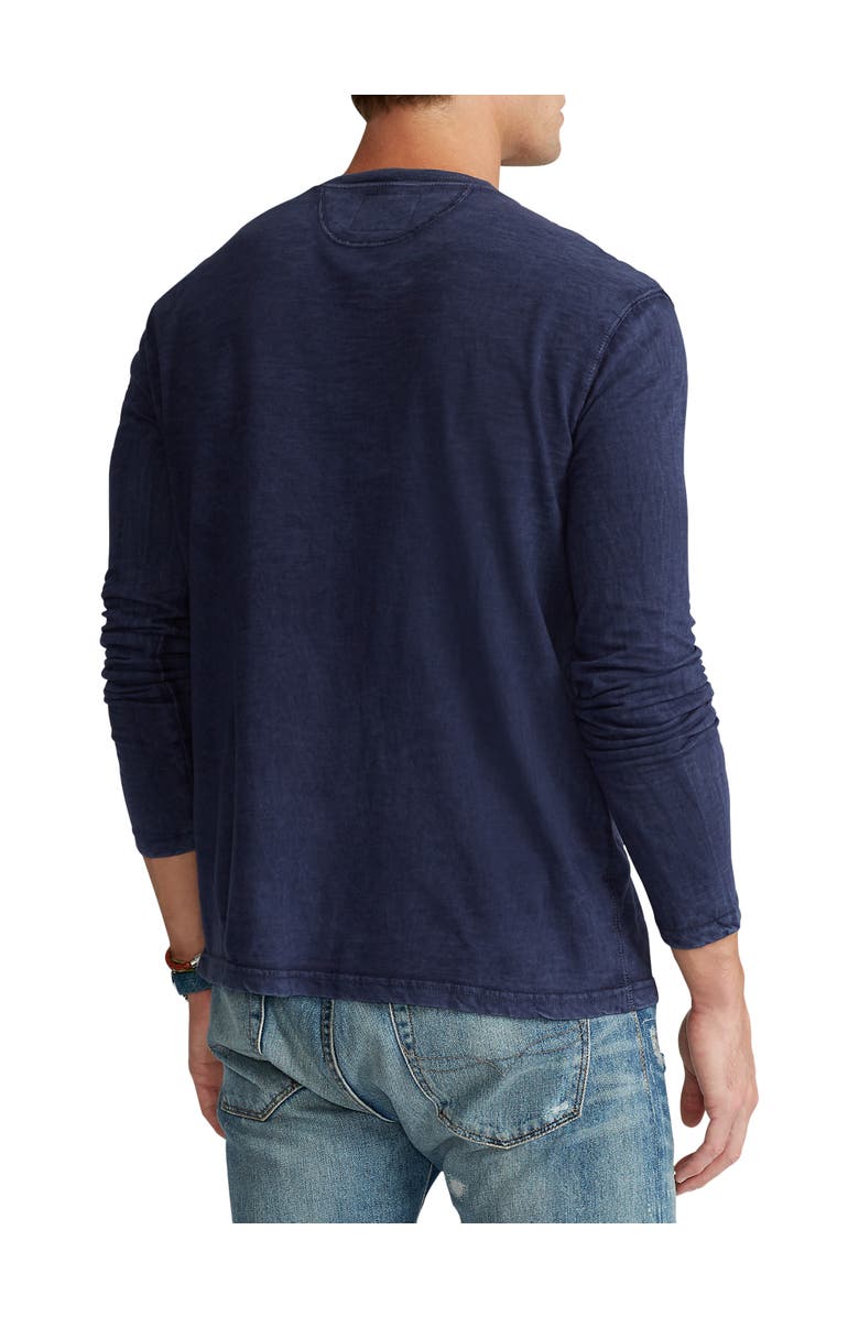 Polo Ralph Lauren Big & Tall Slub Jersey Henley Shirt, Alternate, color, Cruise Navy