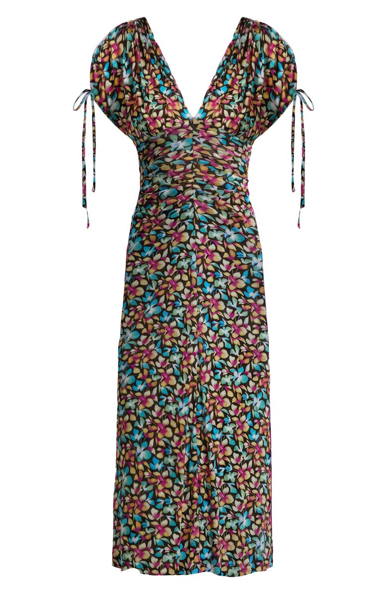 Diane von Furstenberg Ella Floral Midi Dress, Alternate, color, Sherbet Pony Multi
