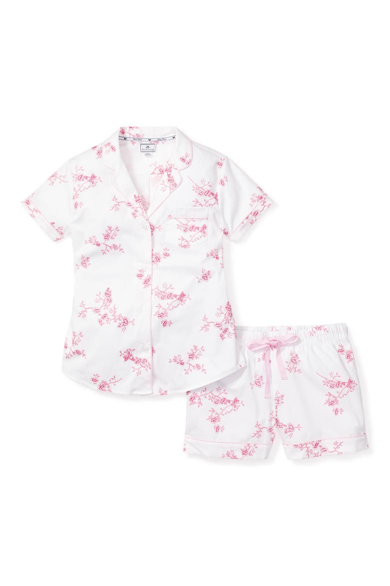 English Rose Short Pajamas, Alternate, color, WHITE