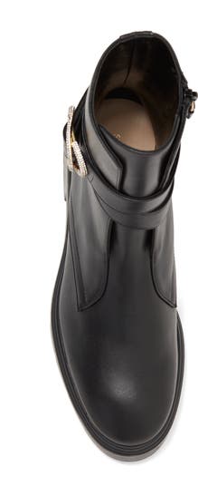 STUART WEITZMAN*クリスタルバックル*CRYSTAL BUCKLE ZIP BOOTIE Stuart Weitzman Crystal Buckle Zip Bootie (Women
