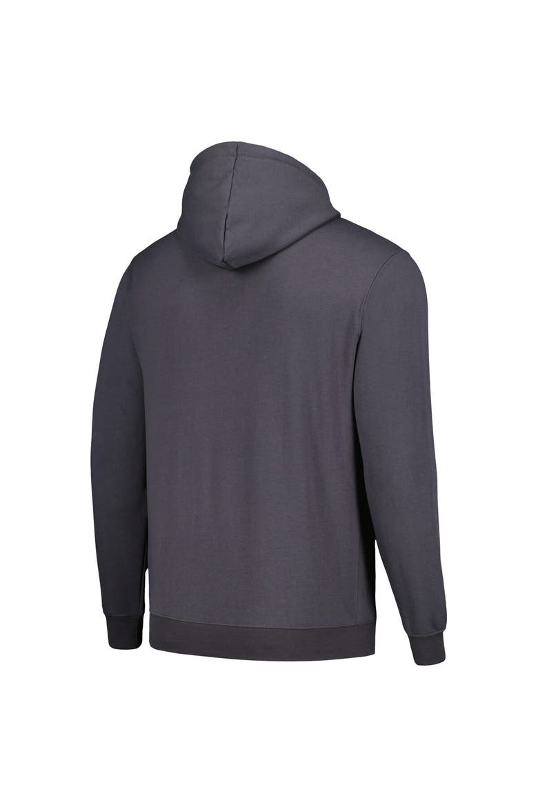 Men's Colosseum Charcoal Akron Zips Arch and Logo Pullover Hoodie, Alternate, color, Charcoal