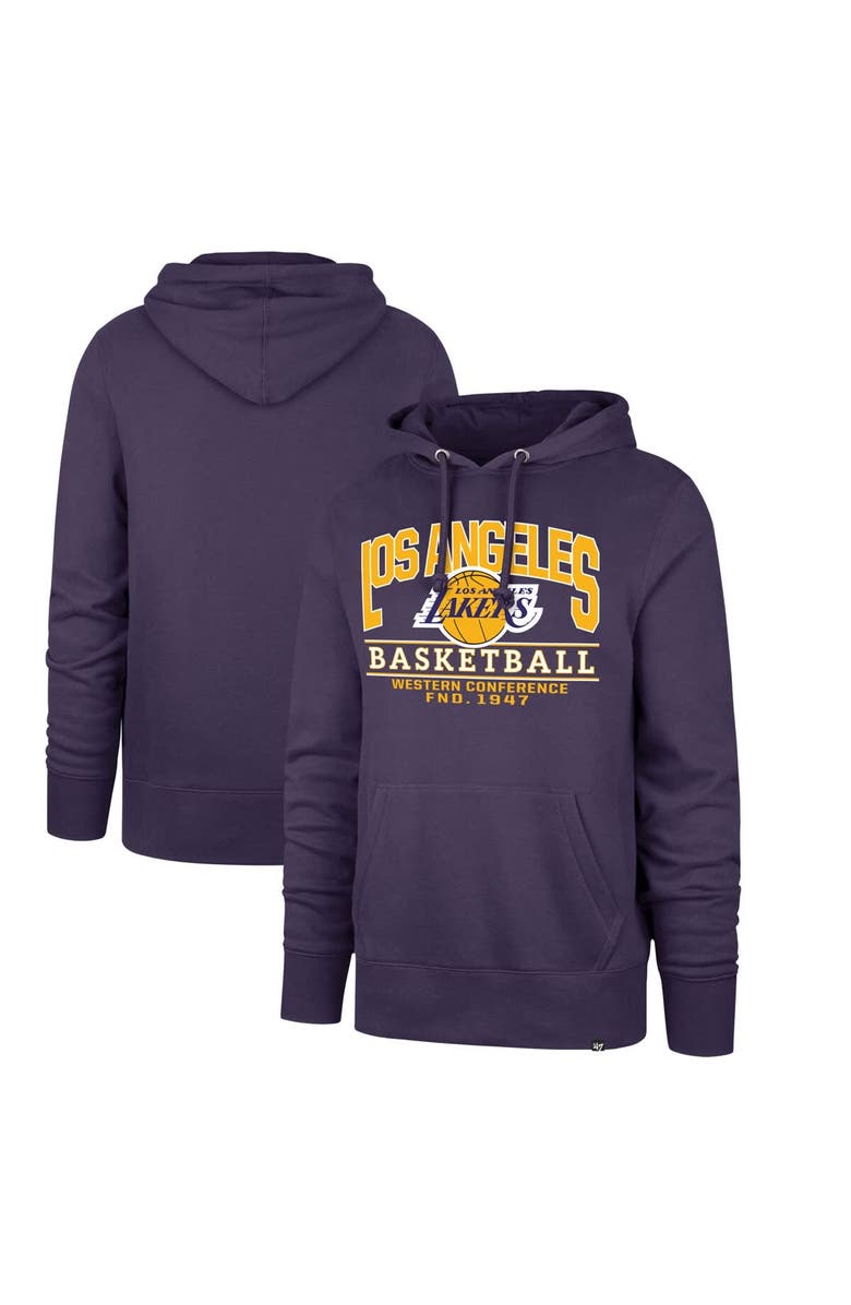 '47 Men's '47 Purple Los Angeles Lakers Big & Tall Good Call Headline Pullover Hoodie, Alternate, color, Purple