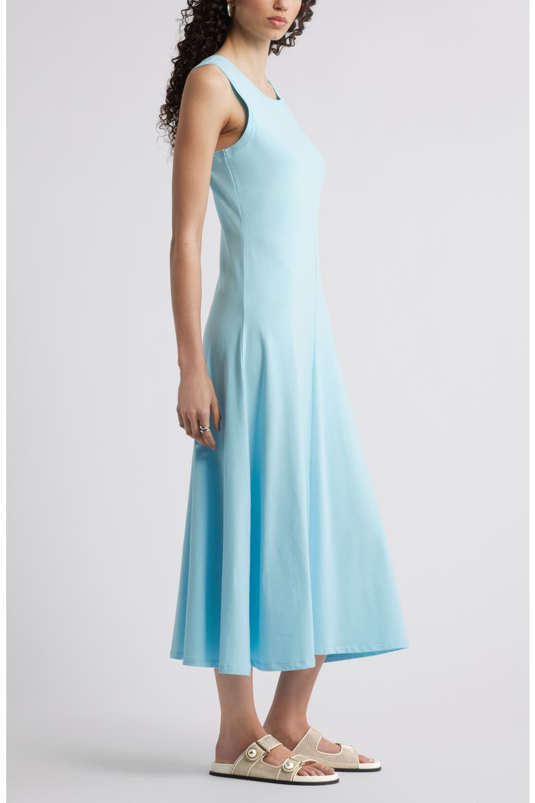 Sleeveless Cotton Blend Dress, Alternate, color, BLUE ATOMIZER