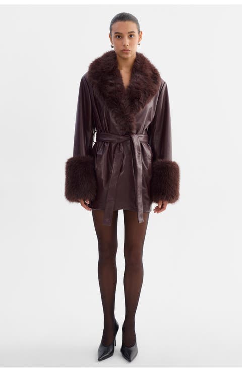 Rosabella | Recycled Leather Mid-Length Coat