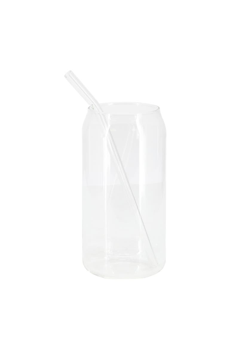 Zadie 10 Piece Glass Tumbler and Straw Set in Clear, Alternate, color, Clear