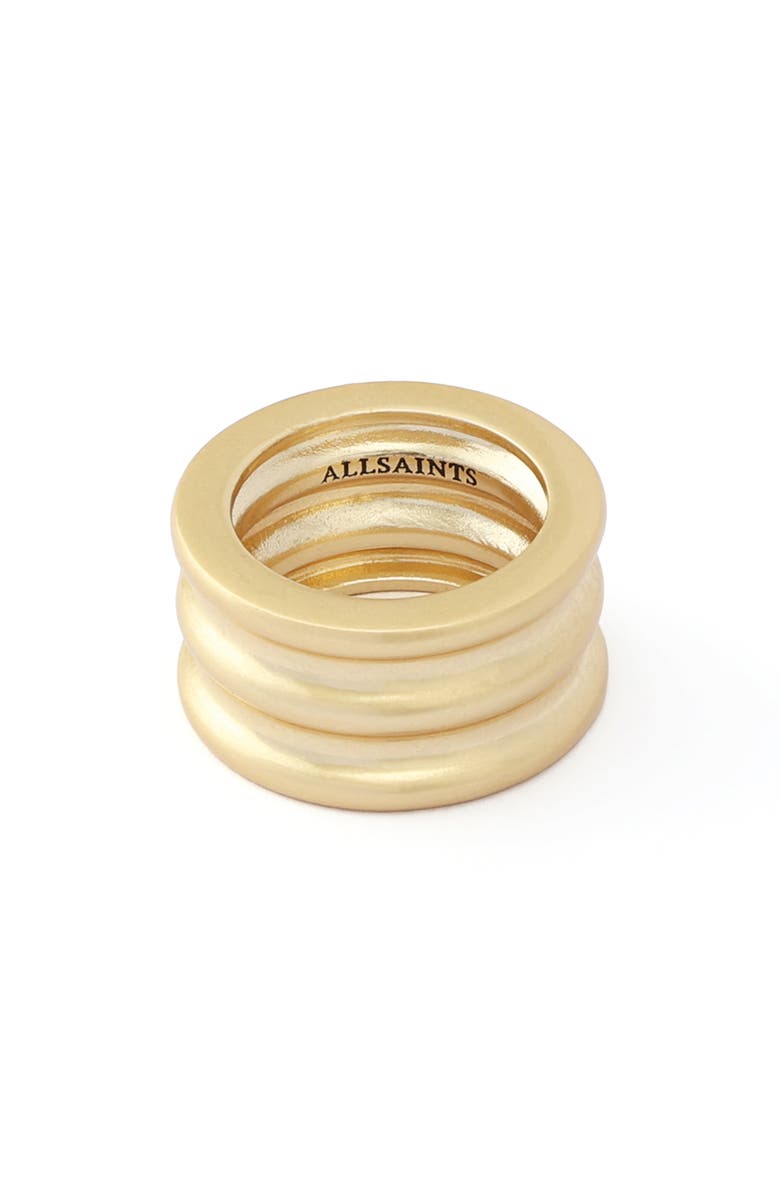 AllSaints Multi Tube Ring, Main, color, Vintage Gold