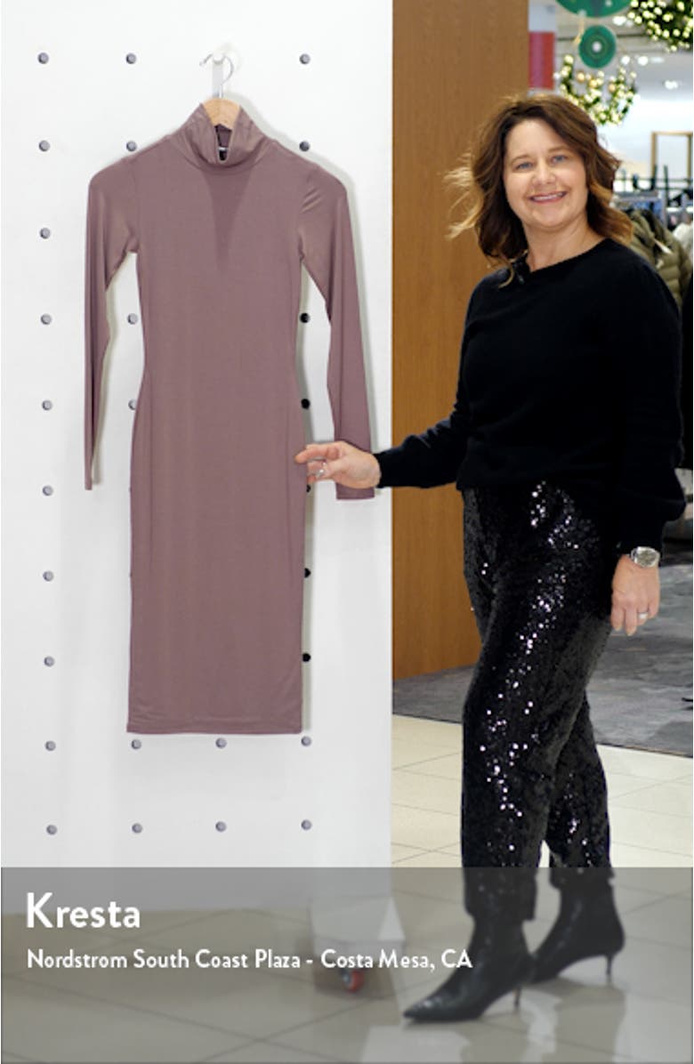 Body-Con Turtleneck Long Sleeve Dress, sales video thumbnail