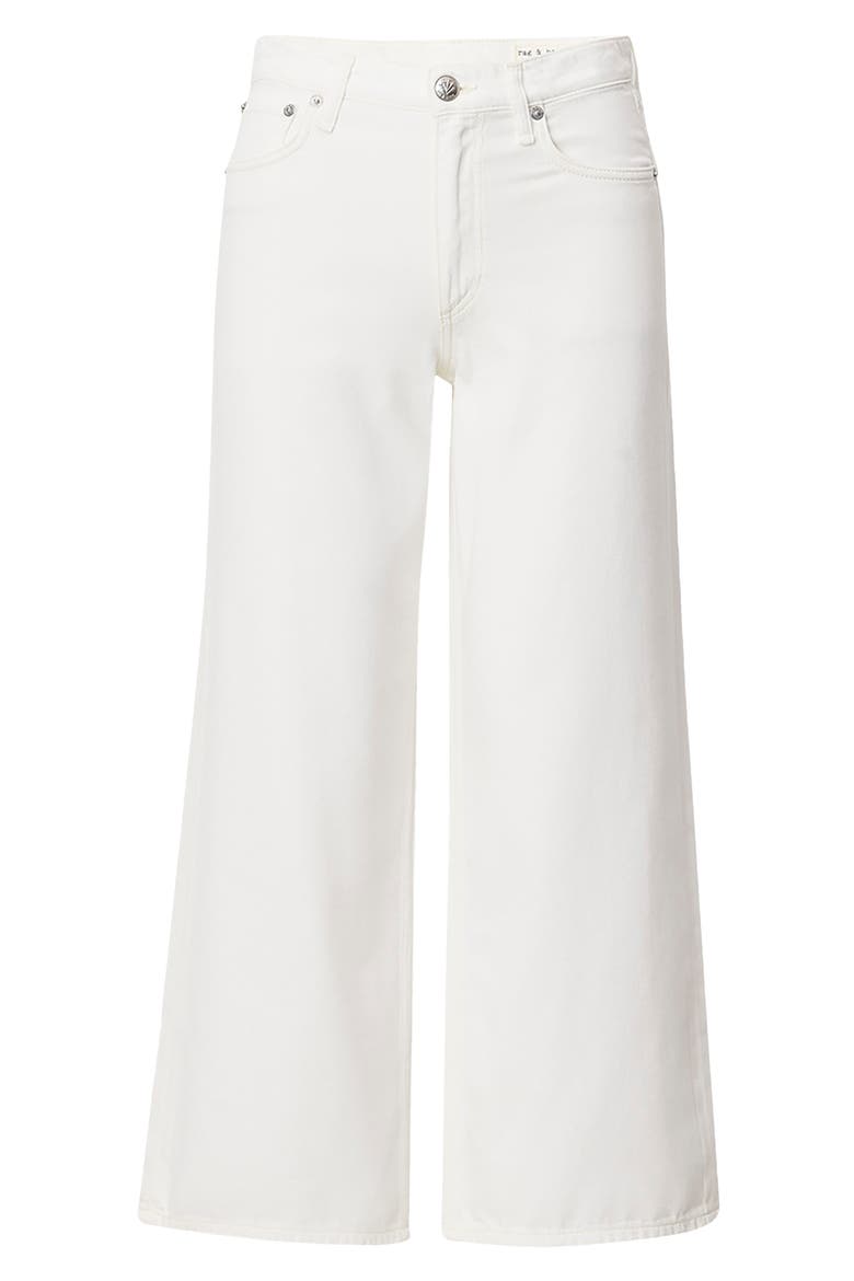 Andi High Waist Ankle Wide Leg Jeans, Alternate, color, WHITE