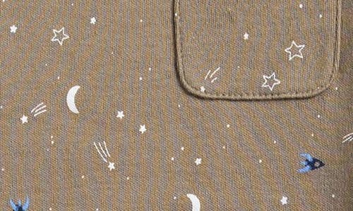 Nordstrom Print Cotton Bodysuit & Joggers Set In Brown