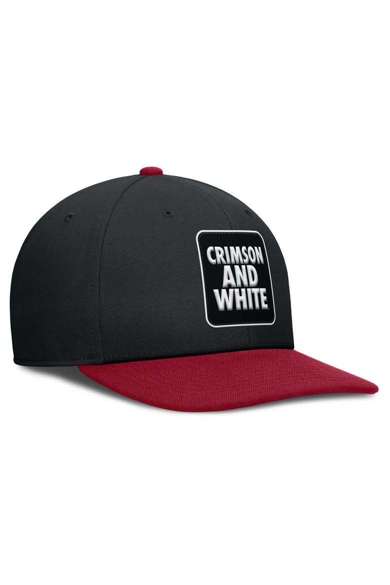 Men's Nike Black/Crimson Alabama Crimson Tide 2025 Sideline Campus Pro Local Snapback Hat, Alternate, color, Black