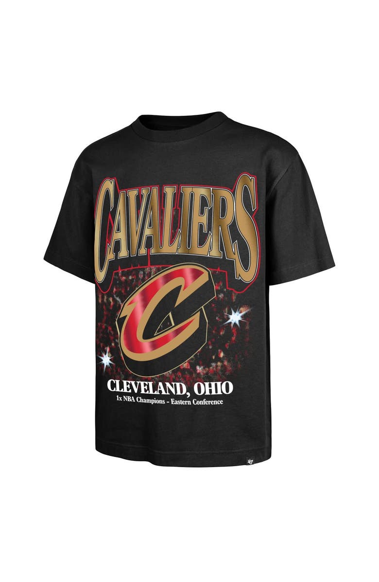 '47 Men's '47 Black Cleveland Cavaliers Past Champs Collection Flashbulb Foundation T-Shirt, Alternate, color, Black
