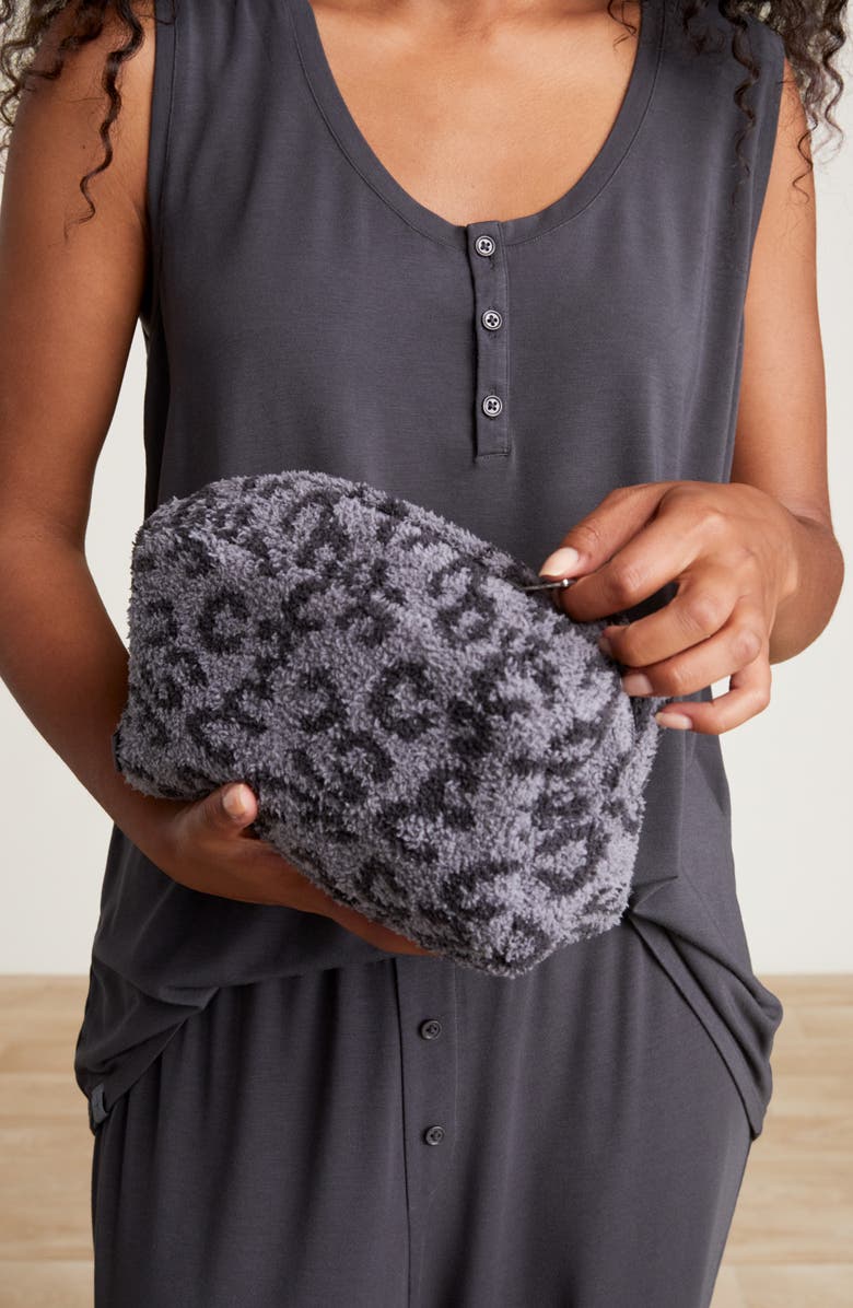 Barefoot Dreams<sup>®</sup> In the Wild Eye Mask, Socks & Scrunchie Travel Set, Alternate, color, Graphite/Carbon