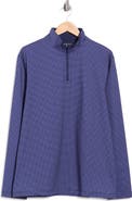 Bugatchi Stretch Cotton Quarter Zip Pullover