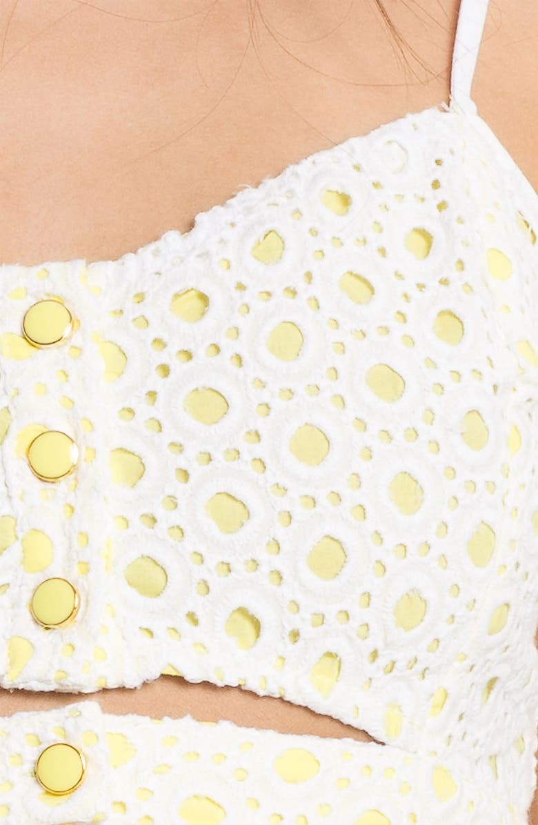 All in Favor Cutout Lace Bralette, Alternate, color,