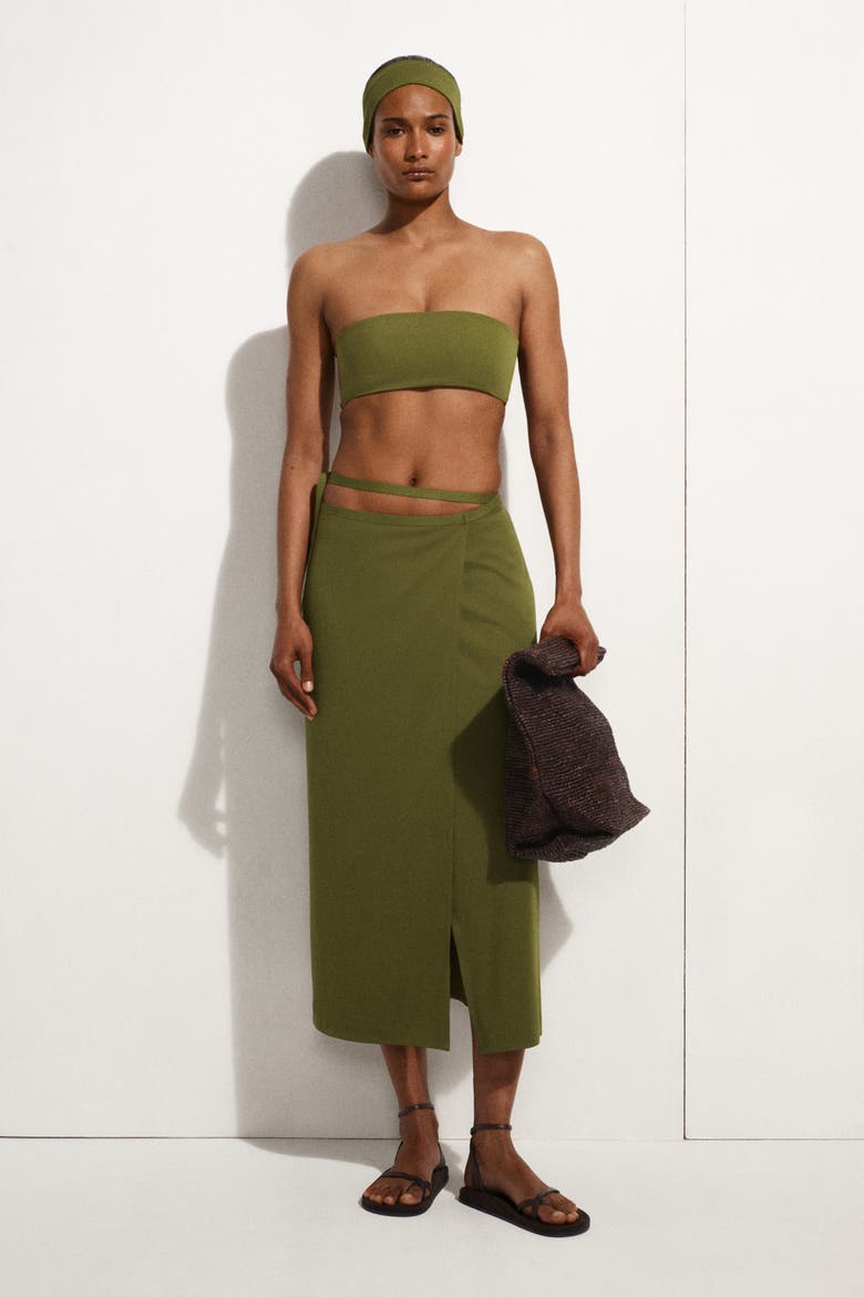 Bandeau Bikini Top, Main, color, KHAKI