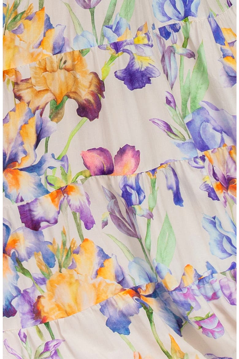 Floral Print Button-Up Sleeveless Maxi Maternity Dress, Alternate, color, LIGHT/ PASTEL PURPLE