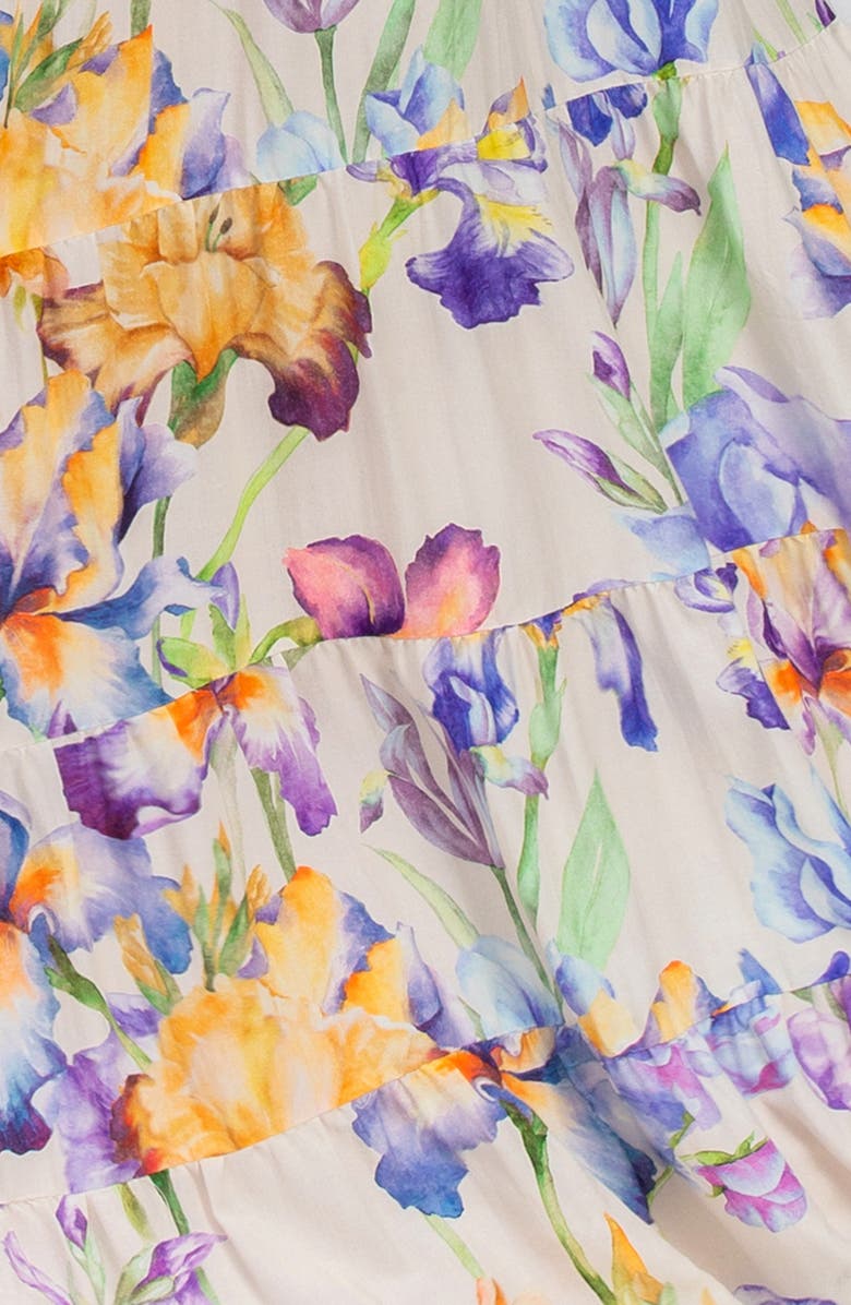 PIETRO BRUNELLI MATERNITY Floral Print Button-Up Sleeveless Maxi Maternity Dress, Alternate, color, Light/ Pastel Purple