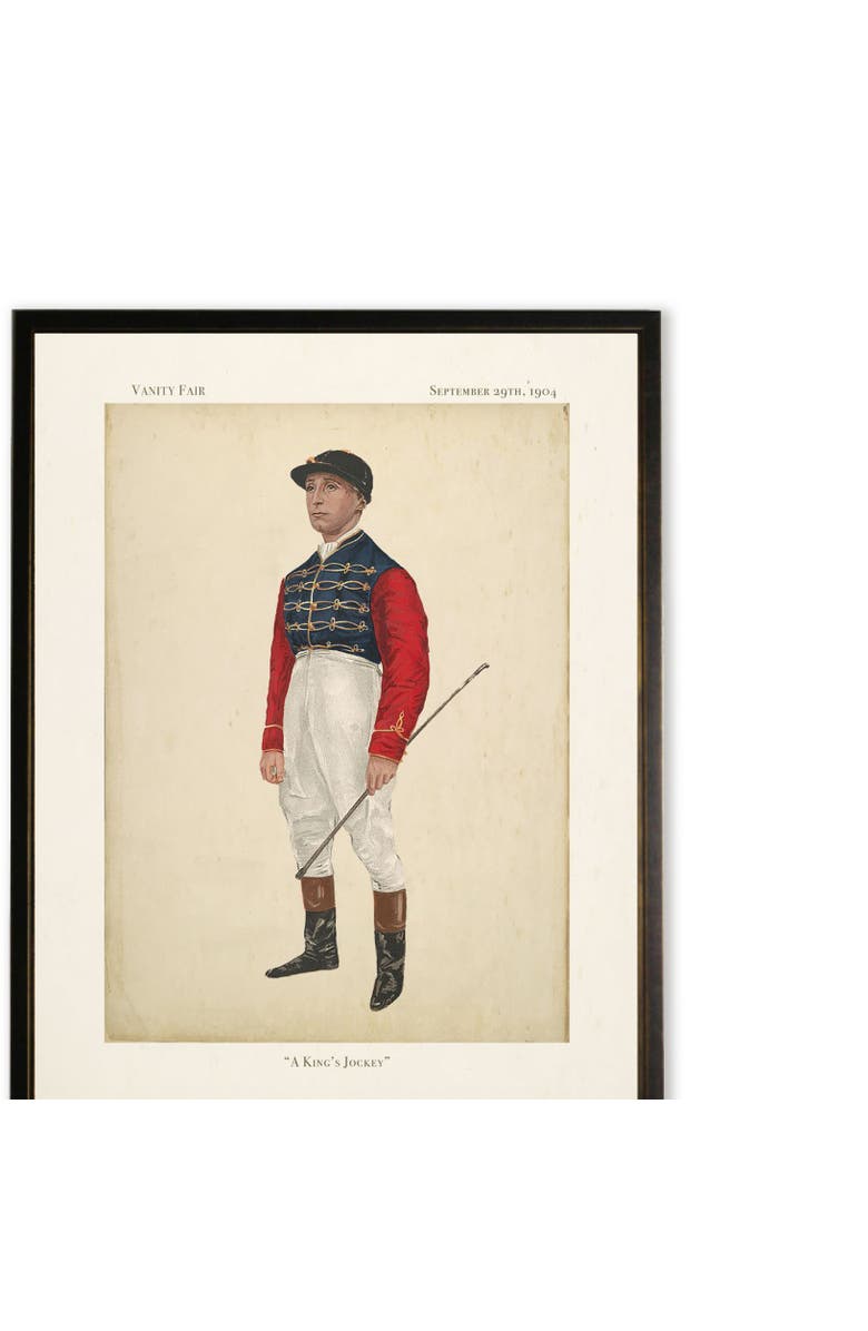 Antique Curiosities "A King's Jockey" in Copper and Black Frame, Main, color, Multi